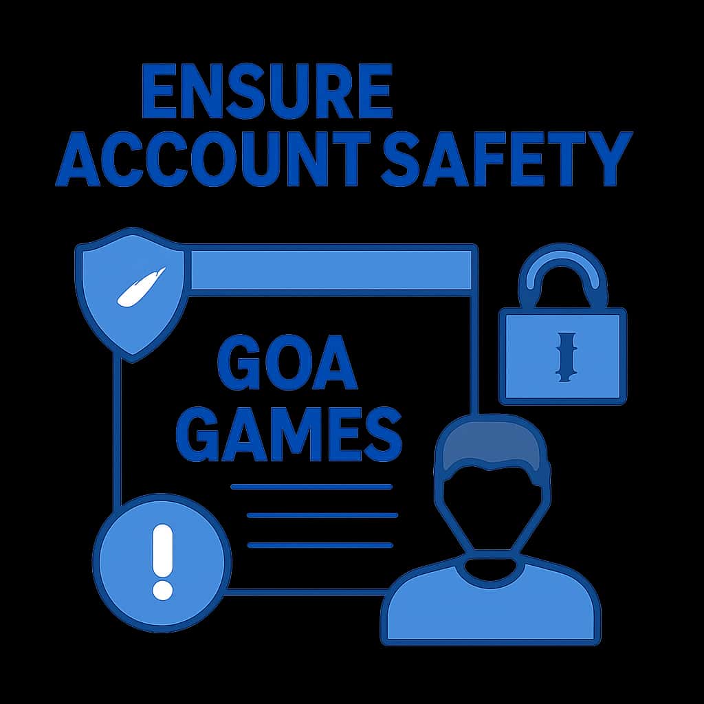An educational diagram on securing Goa Games accounts.