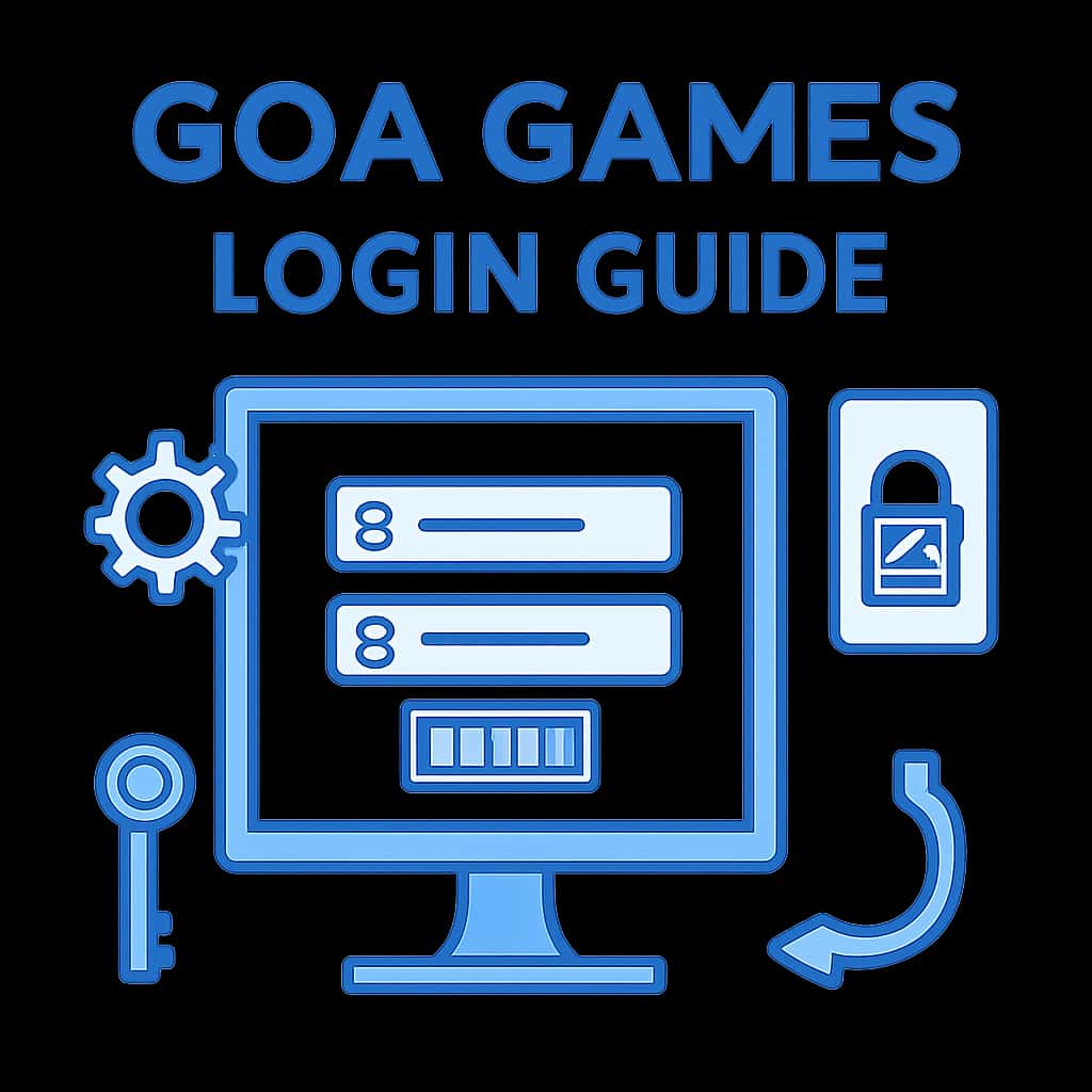Illustration depicting the secure login process for Goa Games.