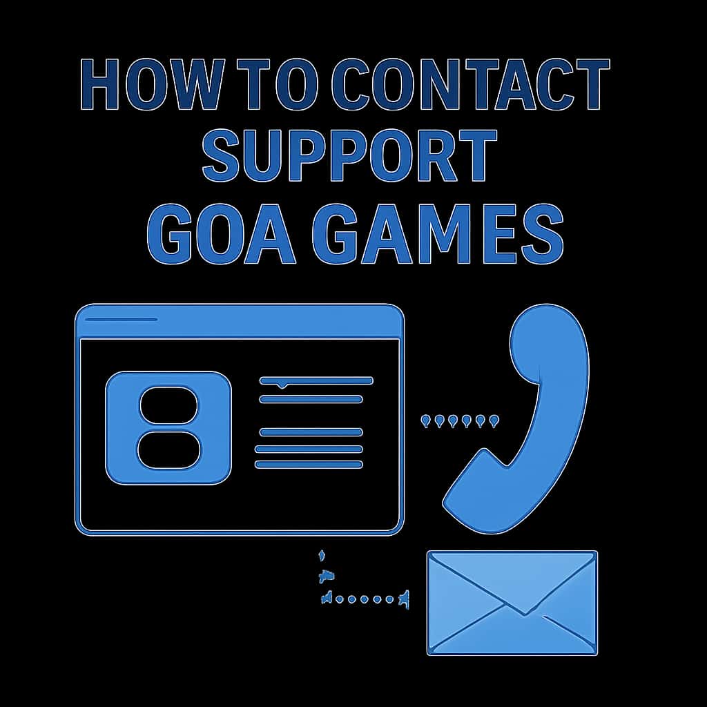 Illustration of the contact process for Goa Games Support.