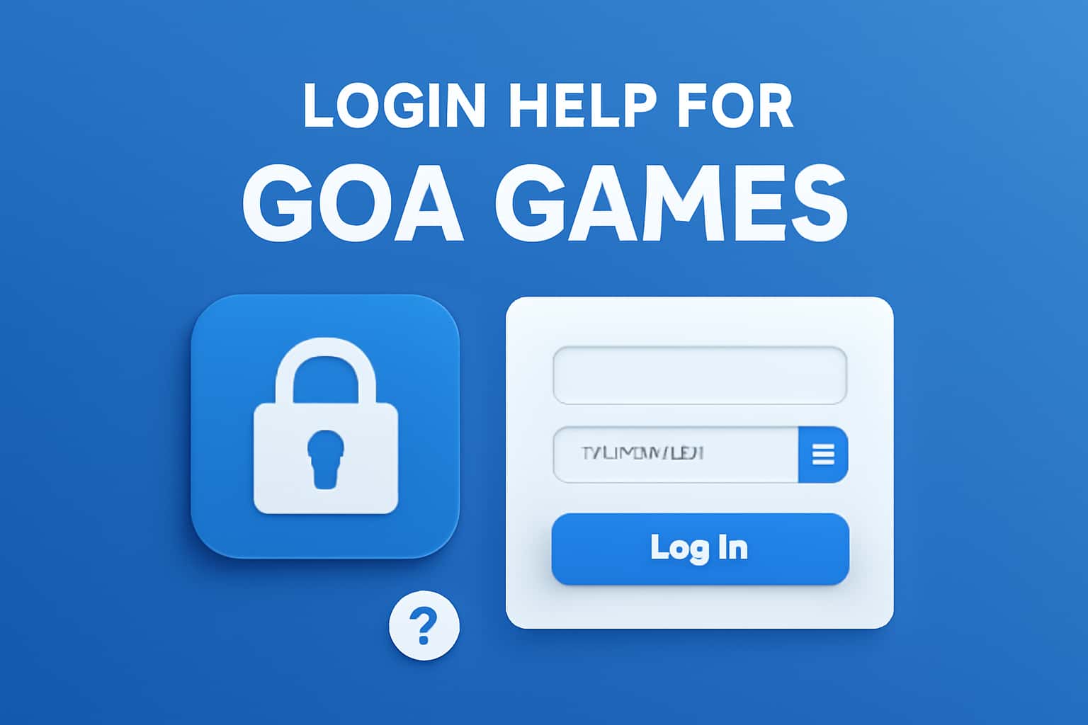 An informational scene illustrating secure access for Goa Games login help.