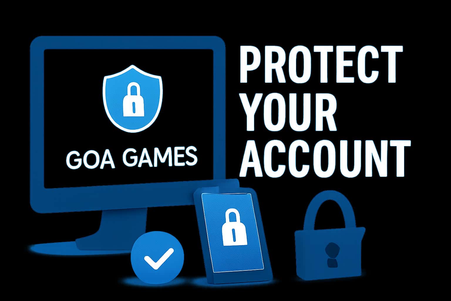 Informational scene about protecting Goa Games account security.