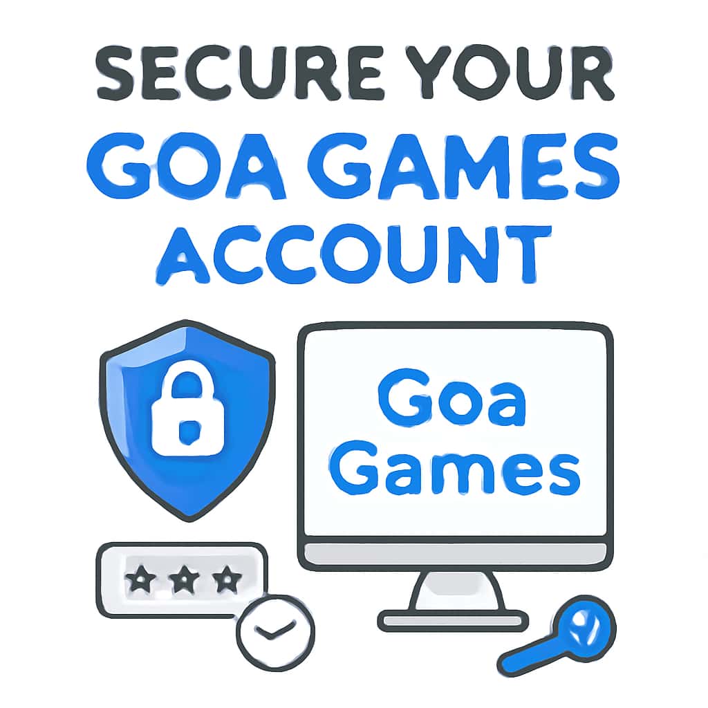 Illustration of secure login process for Goa Games.