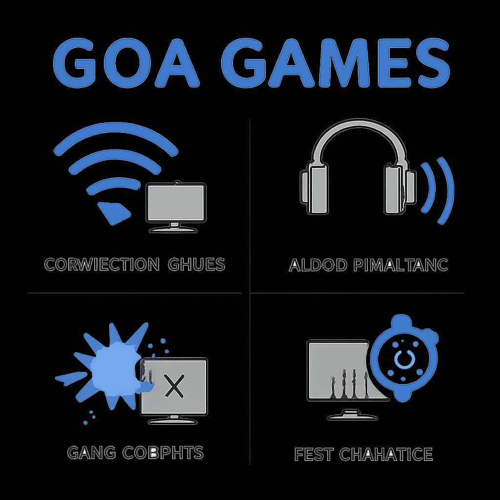Diagram of troubleshooting steps for Goa Games issues.